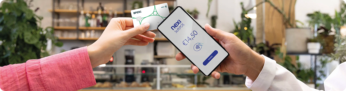 pagamento con carta BPER su telefono POS
